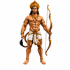 Lord Hanuman Archer Avatar | Premium 3D Collectible With Stone Base