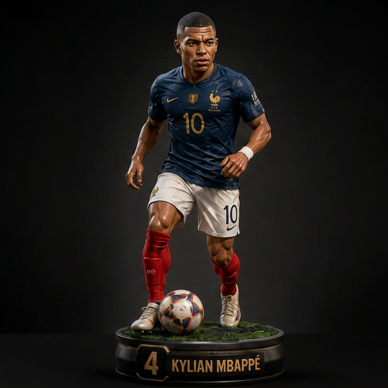 Kylian Mbappé | France | Premium 3D Solid Collectible Figure