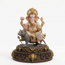 Premium Lord Ganesha Collectible Figure – Mouse Vahana & Ornate Base