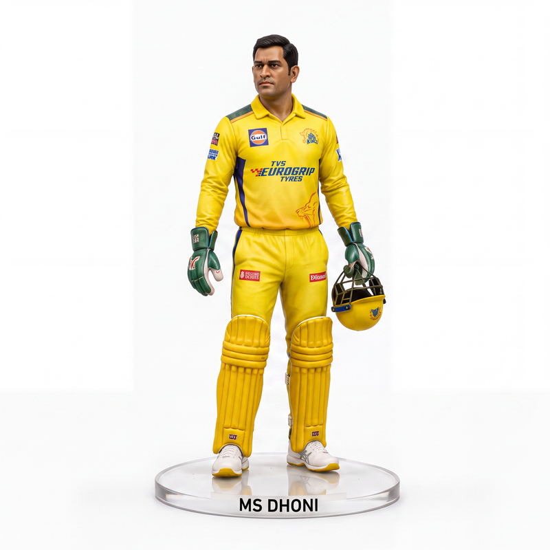 MS Dhoni India Premium 3D Cricket Collectible Figure