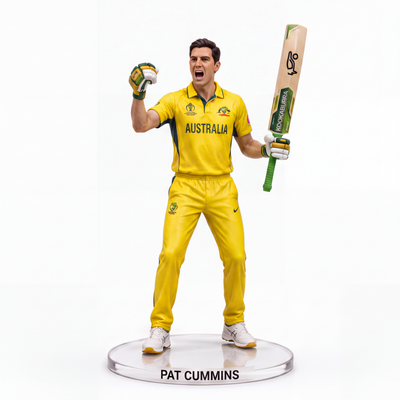 Pat Cummins Australia Premium 3D Cricket Figure with Bat & Gloves